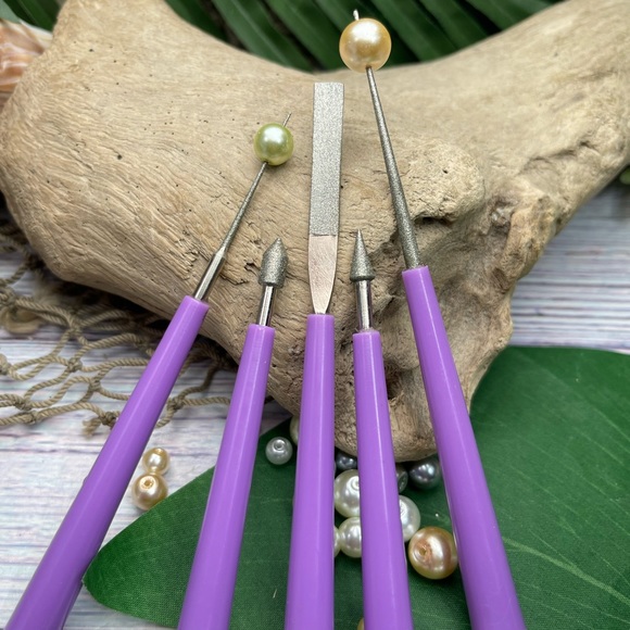 10pc DIAMOND TIPPED BEAD REAMERS & POLISHING CLOTHS JEWELRY MAKING BUNDLE LOT - Picture 8 of 16